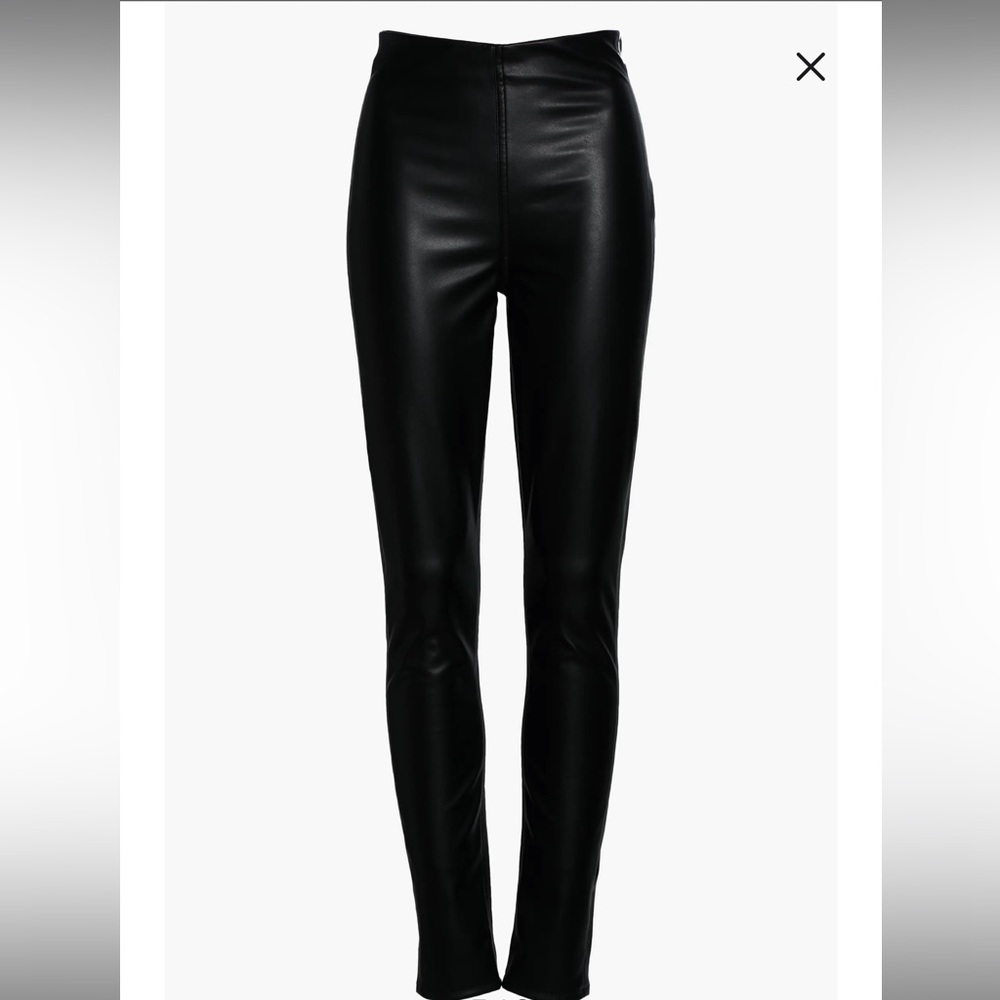 Rag & Bone Nina High Waist Pull On Faux Leather Skinny Pants, Black - Picture 5 of 11